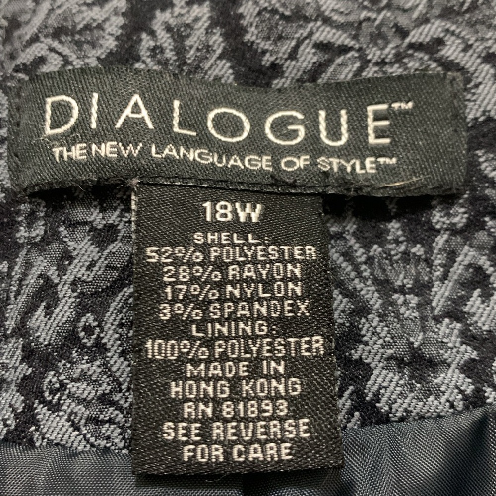 Dialogue Black And Gray Patterned Jacket - image 2